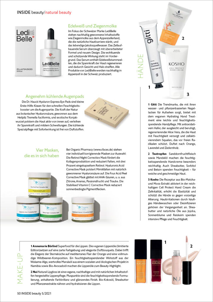 Kosho Cosmetics in der INSIDE beauty: Cell Protect Hand Cream